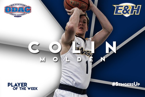 Colin Molden has been named ODAC Men's Basketball Player of the Week.