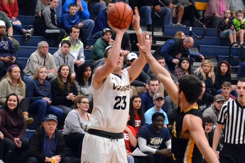 Chase Branscomb went for 26 points as the No. 19 Wasps fell to Roanoke Wednesday.
