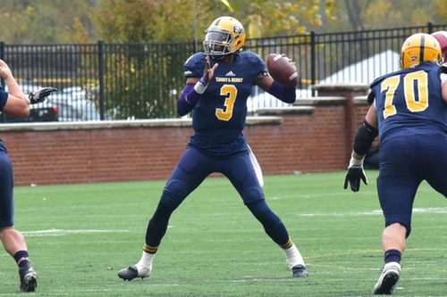 Kevin Saxton threw for 391 yards and three touchdowns Saturday against Hampden-Sydney.