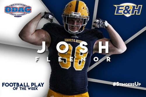 Josh Fleenor's 90-yard interception return for at touchdown is this week's ODAC Play of the Week.